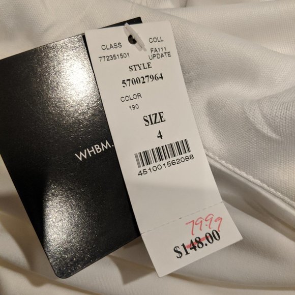 WHBM Draped Tank Dress- NWT - Picture 7 of 7